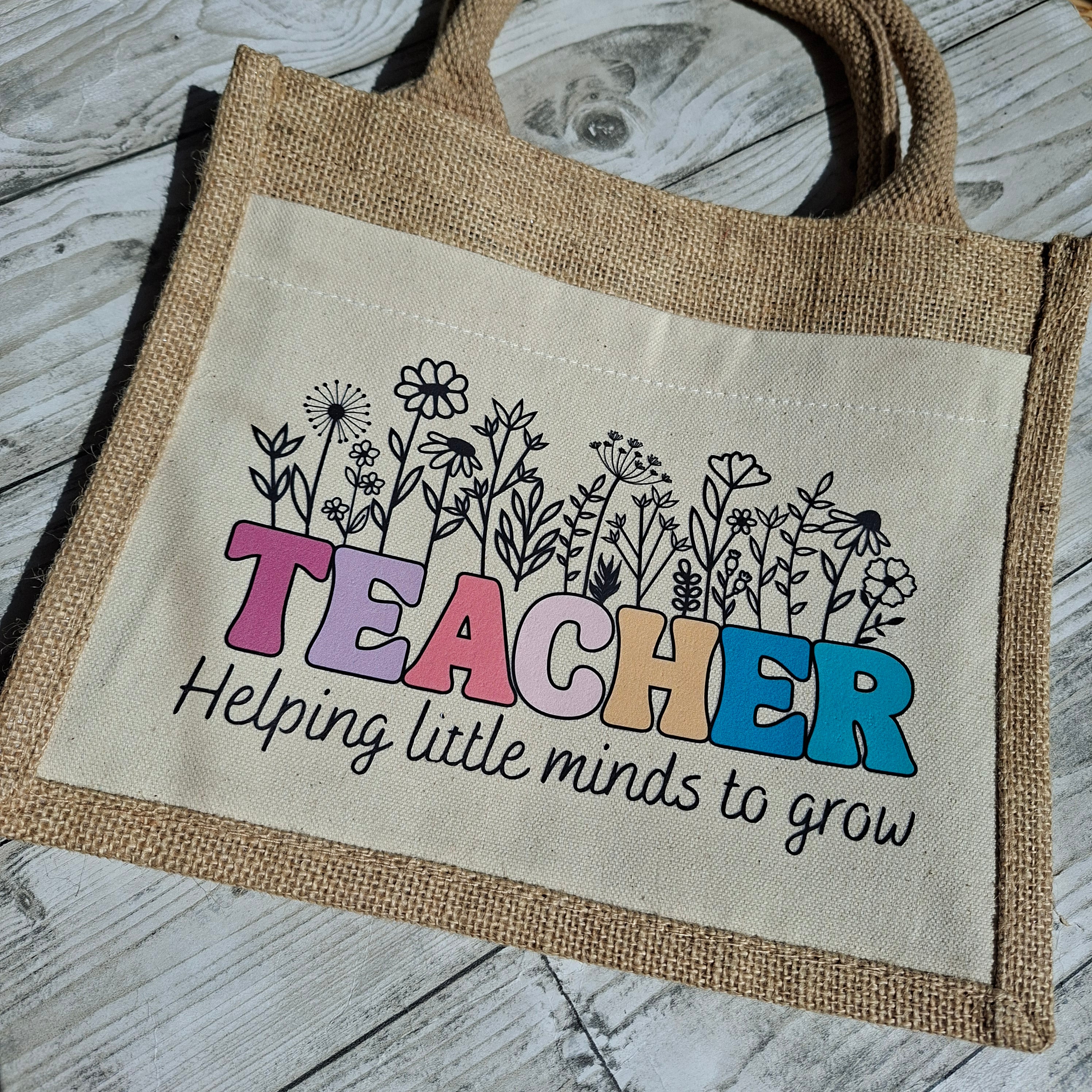 Helping little minds grow, Teacher Thank You Gift  Teacher Bag